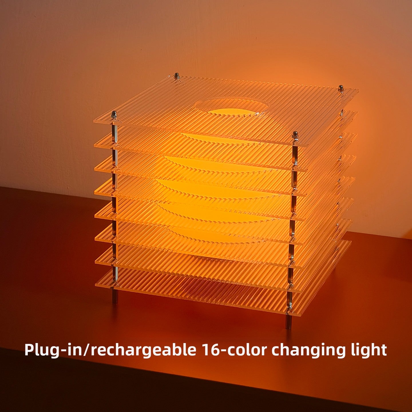 Vintage Layered Acrylic Table Lamp