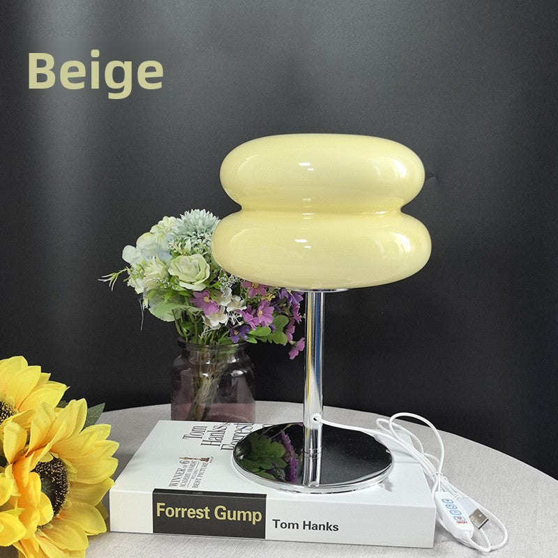 Nordic USB Bedside Table Lamp with Dimmable Light