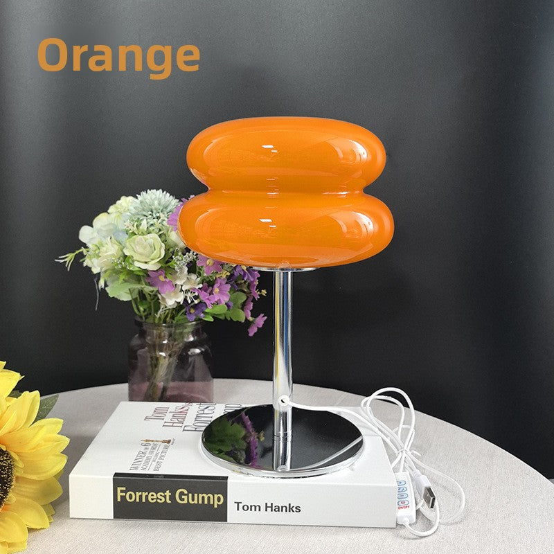 Nordic USB Bedside Table Lamp with Dimmable Light