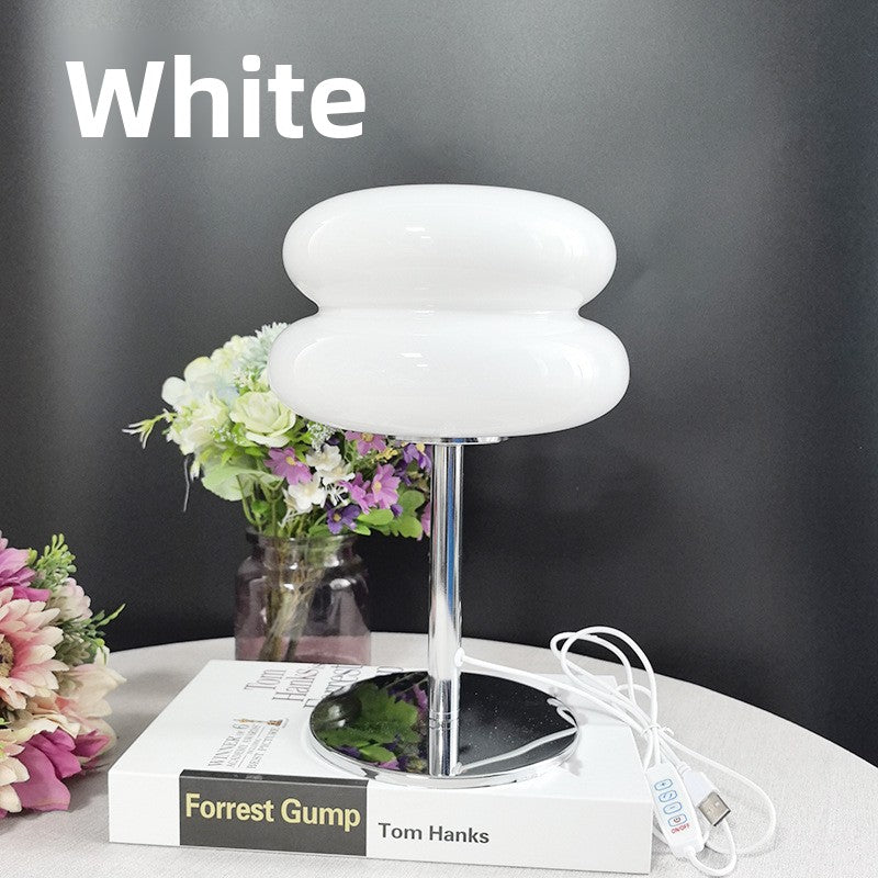 Nordic USB Bedside Table Lamp with Dimmable Light