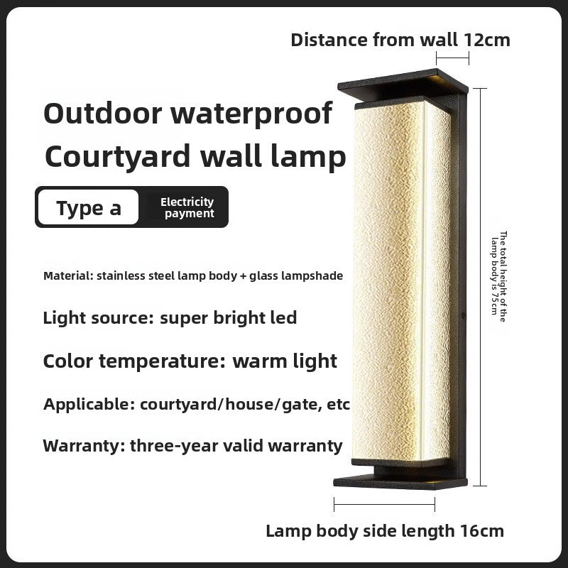 Modern Solar Powered Outdoor Wall Light