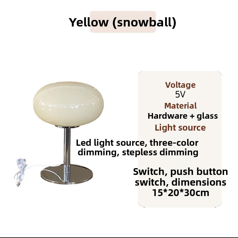 Nordic USB Bedside Table Lamp with Dimmable Light