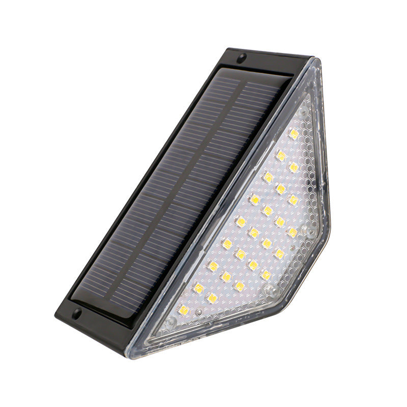 Solar-powered stair tread lights