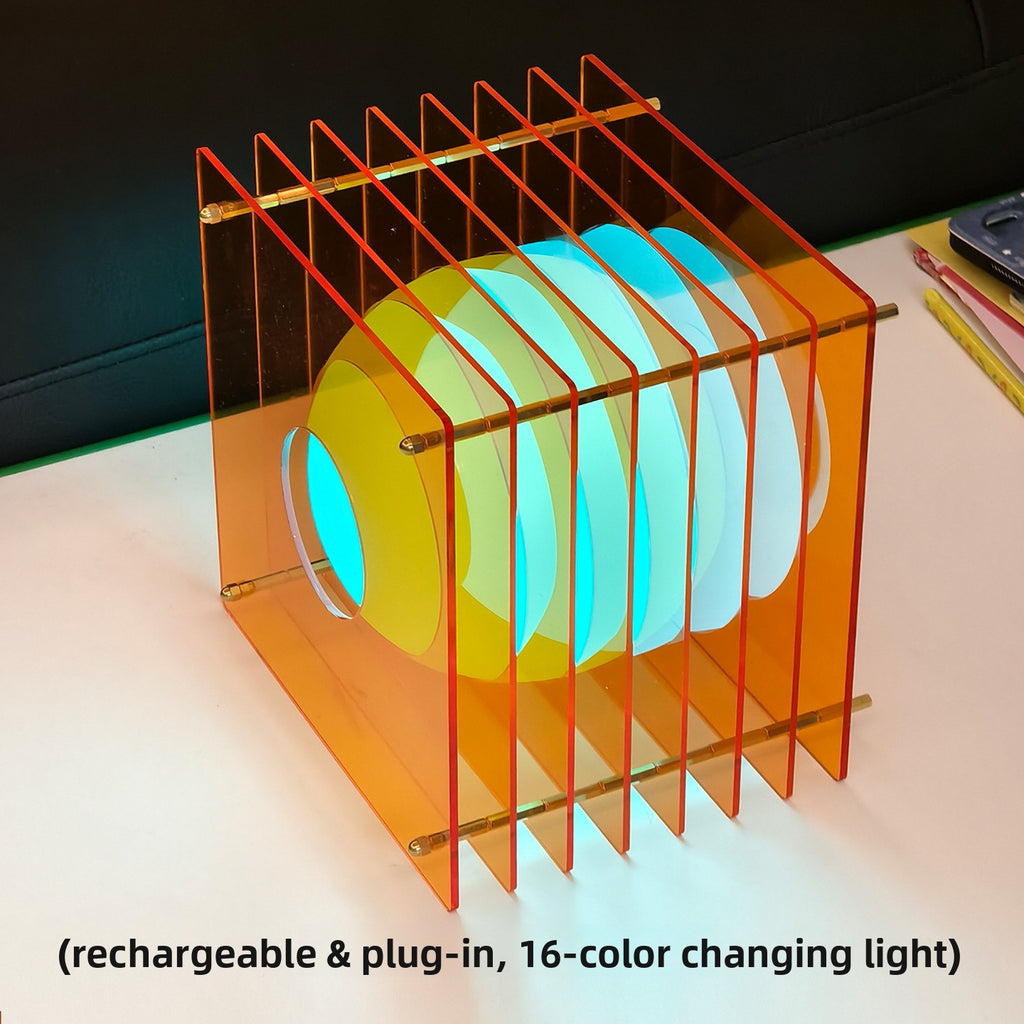 Vintage Layered Acrylic Table Lamp