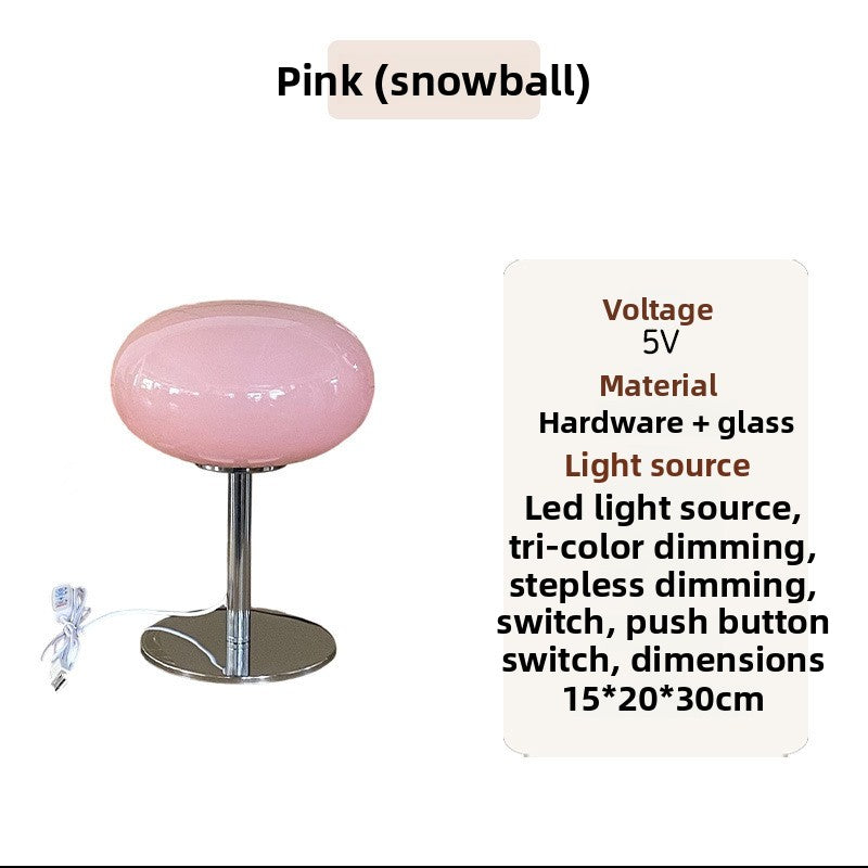 Nordic USB Bedside Table Lamp with Dimmable Light