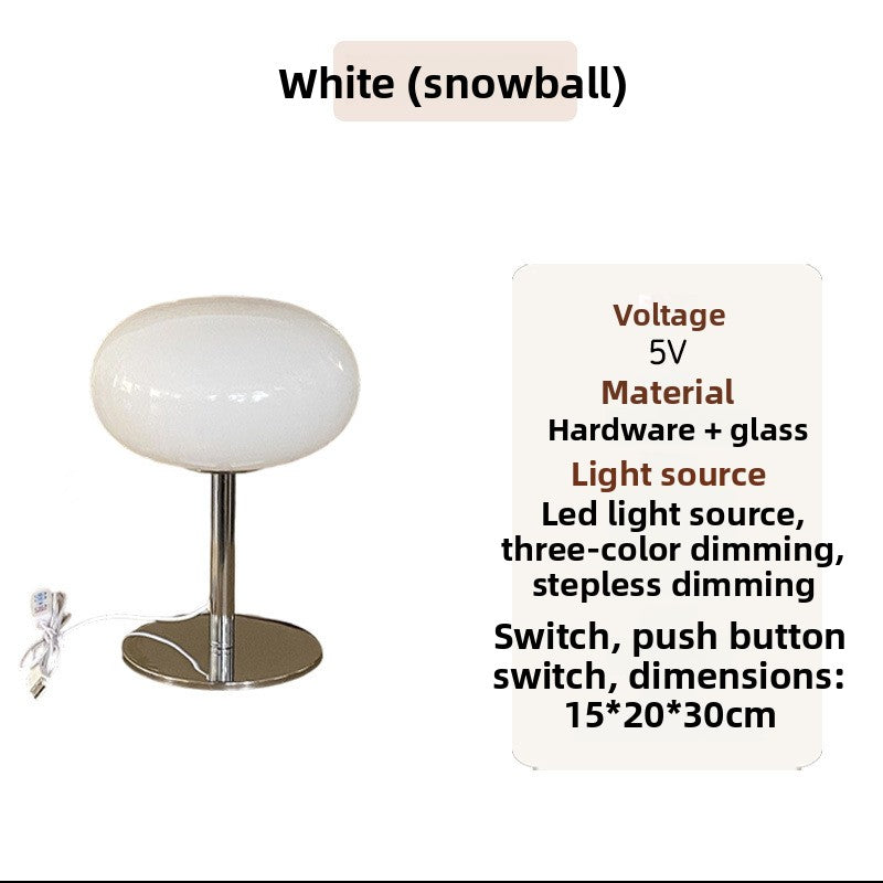 Nordic USB Bedside Table Lamp with Dimmable Light
