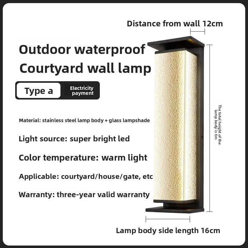 Modern Solar Powered Outdoor Wall Light